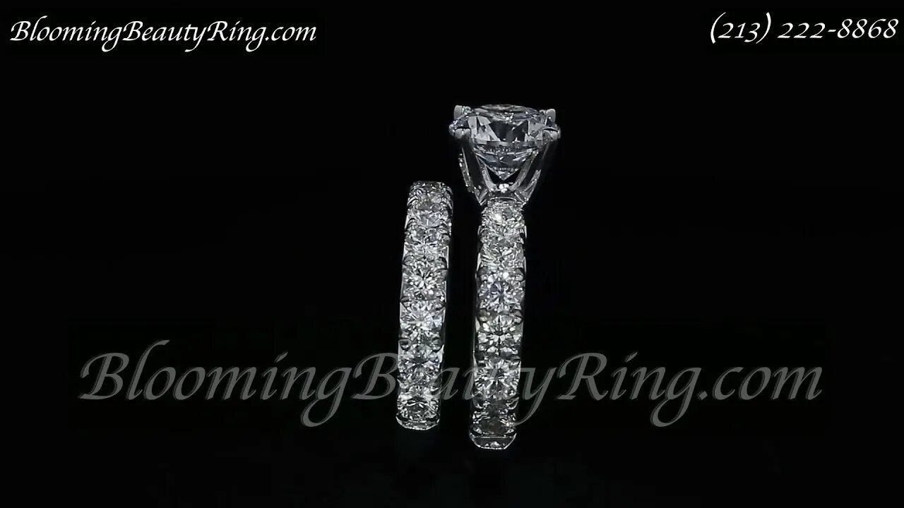 4 Engagement Ring Sets With Different Size Accent Diamonds