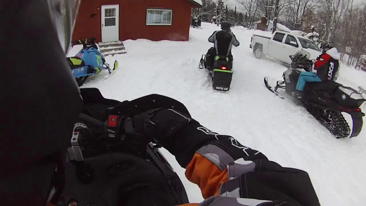 Snowmobile Trail Riding (Newberry Michigan) Part 3