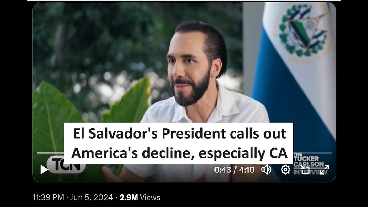 El Salvador President calls out America’s decline