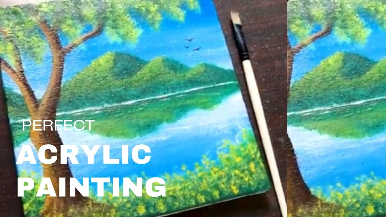 Relaxing Nature Painting | Acrylic Painting | Canvas Painting