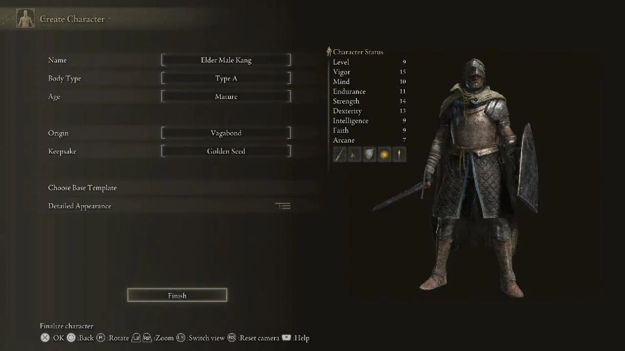 Elden Ring Character Creation Screen Detailed Customization 4k