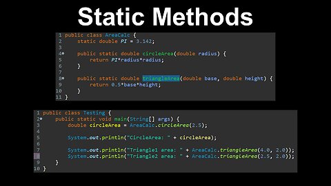 Static Methods - AP Computer Science A