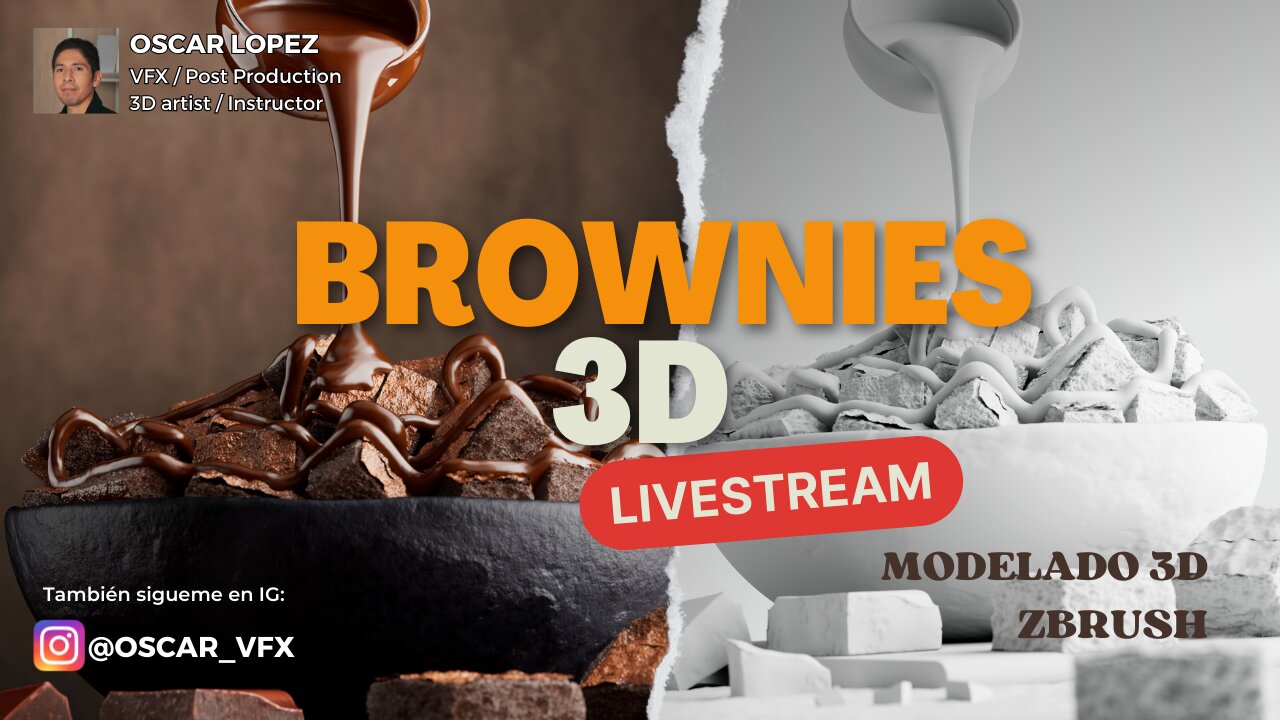 LIVE - Modelado Brownies 3D - Consumer Goods