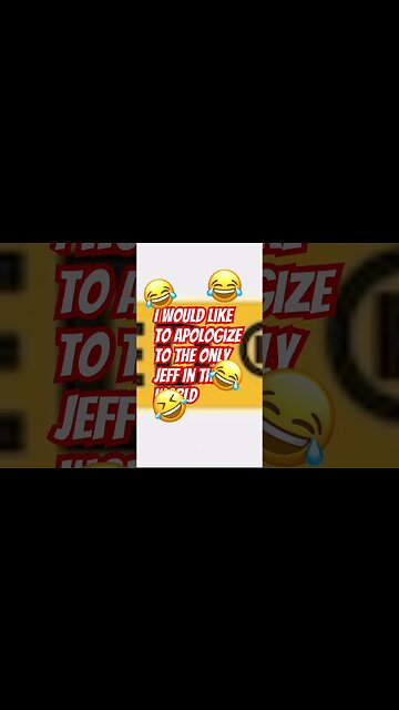 This goes out to the only Jeff in the world.