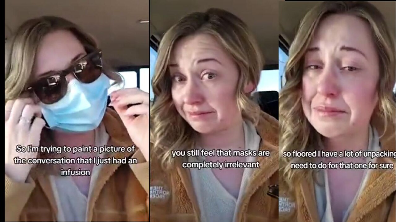 NURSE CRYING, After Being Told She Doesn't Need Mask Anymore (Sad. Was she vaxxed?)