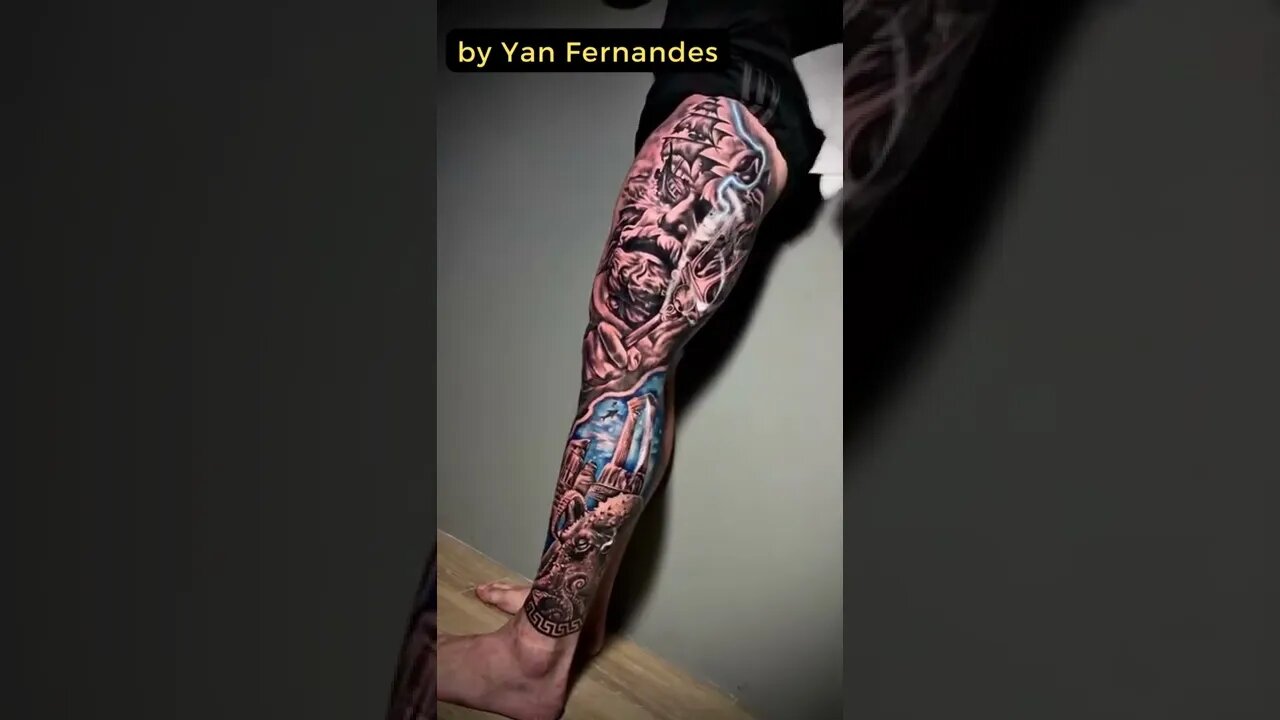 Stunning tattoo by Yan Fernandes #shorts #tattoos #inked #youtubeshorts