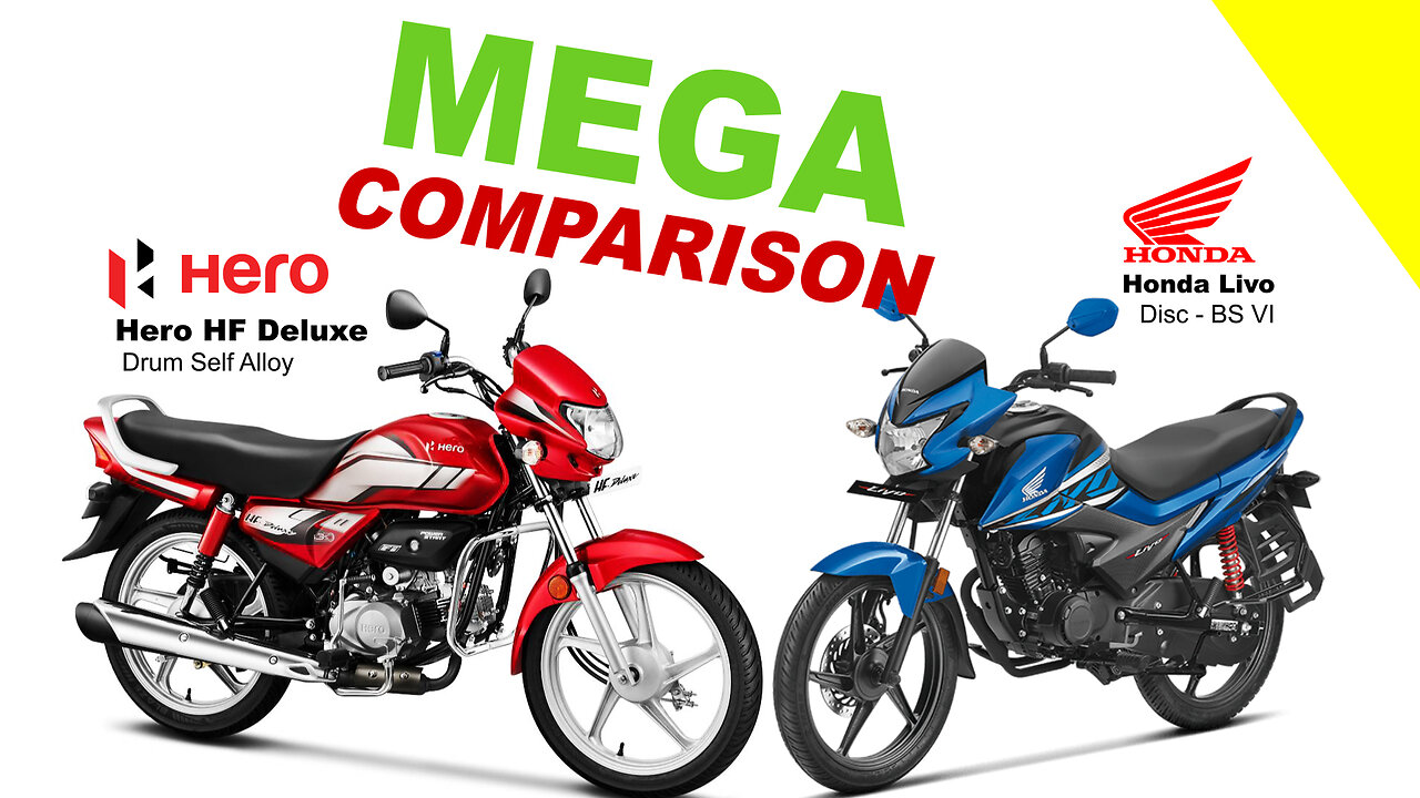 MEGA COMPARISON | Hero HF Deluxe vs Honda Livo | Kuch Bhi