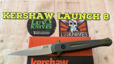 Kershaw Launch 8 Stiletto style automatic knife lightweight but still full-size !