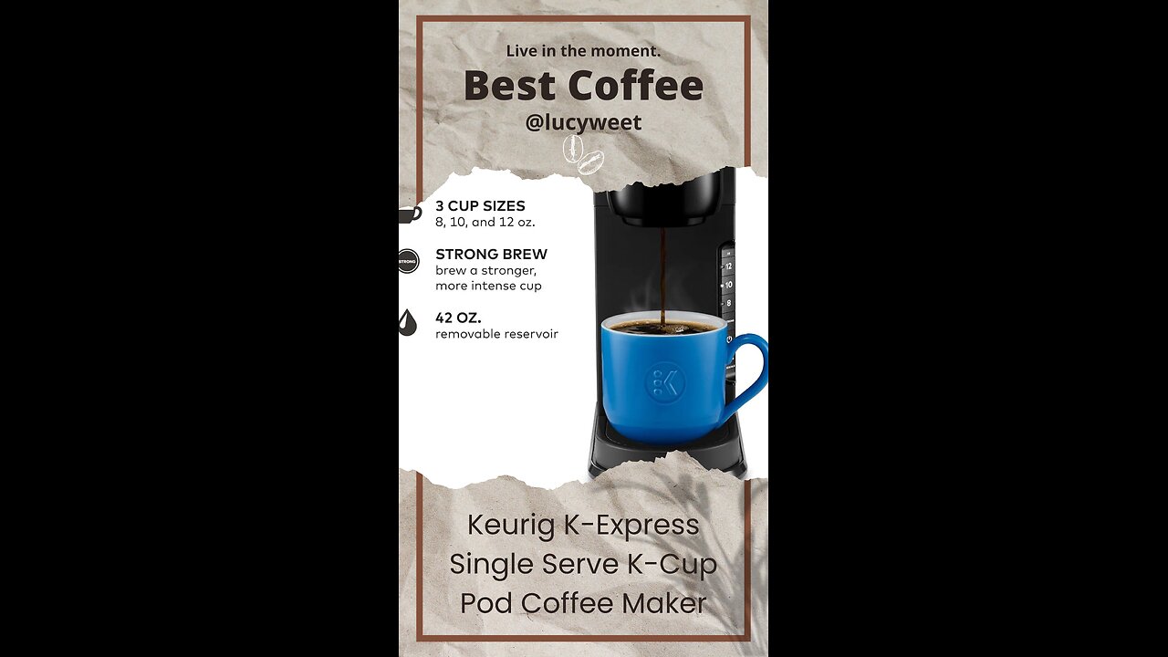 Keurig K-Express Single Serve Brewer – Bold Flavor, 3 Cup Sizes, Travel Mug Friendly