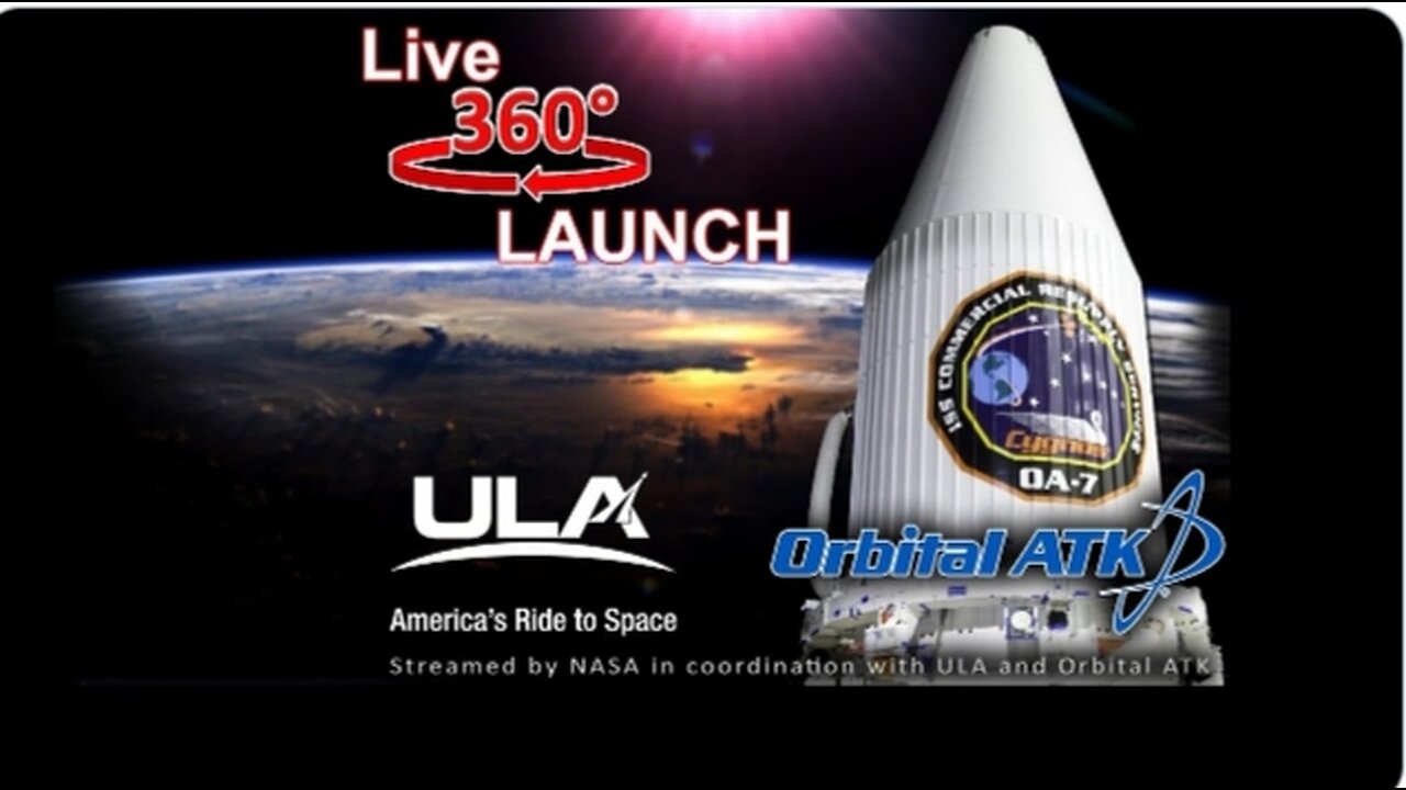 World's First Live 360 Rocket Launch: Orbital ATK CRS-7