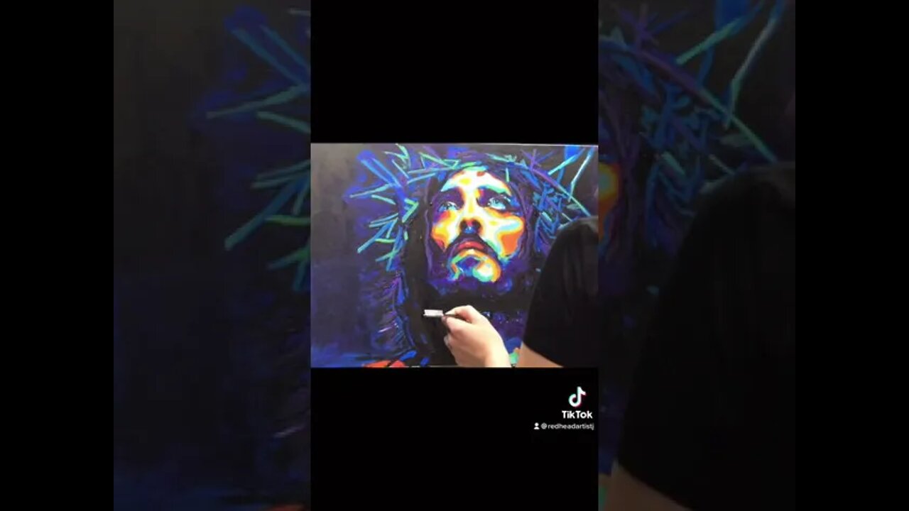 Painting of Jesus Christ with Crown of Thorns Timelapsed to Rise Up | BEAUTIFUL