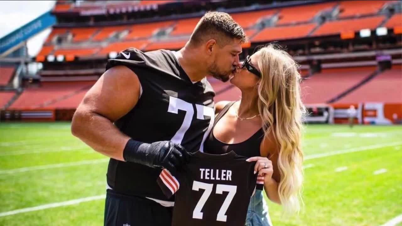 Tales from Training Camp: Wyatt Teller and wife Carly preparing to welcome little Browns fan into world