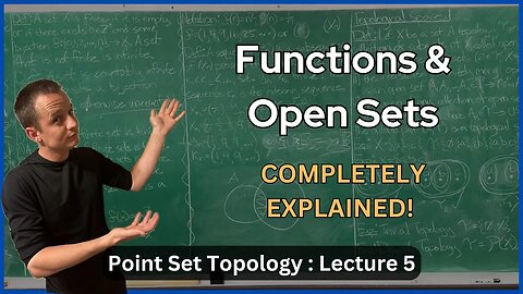 Lecture 5 (Topology) Functions and Open Sets in a Topology