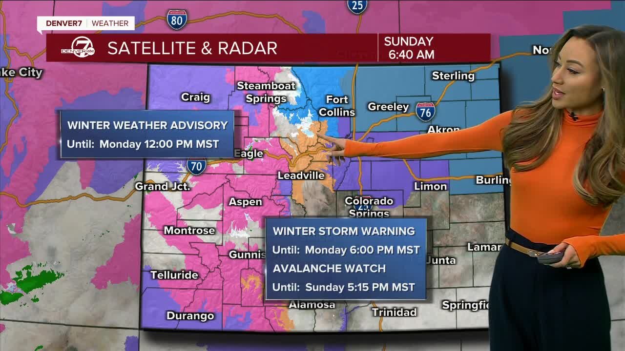 Winter storm rolling in to CO this New Year's Day