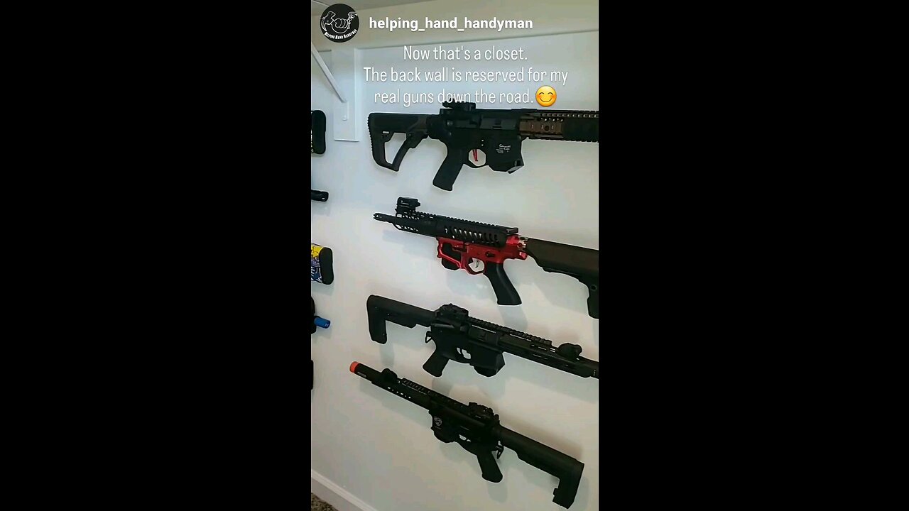 Closet gun wall