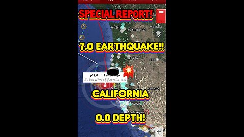 About an Hour Ago! 🚨 Slammer Jammer right at the surface! WAMMO!! 7.0 Coast of California! 🕳 💥