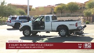 2 hurt in motorcycle crash