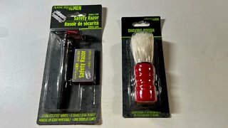 Dollar Tree Safety Razor & Shave Brush Unboxing & First Impressions