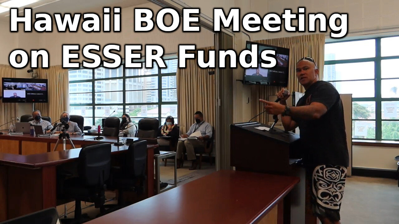 Hawaii BOE Meeting on ESSER Funds