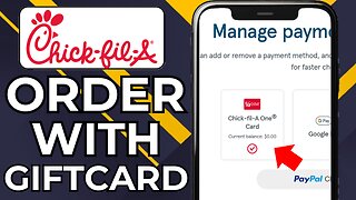 HOW TO ORDER ON CHICK FIL A APP WITH GIFT CARD