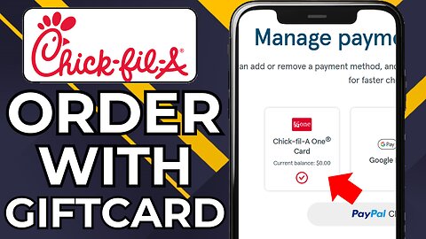 HOW TO ORDER ON CHICK FIL A APP WITH GIFT CARD