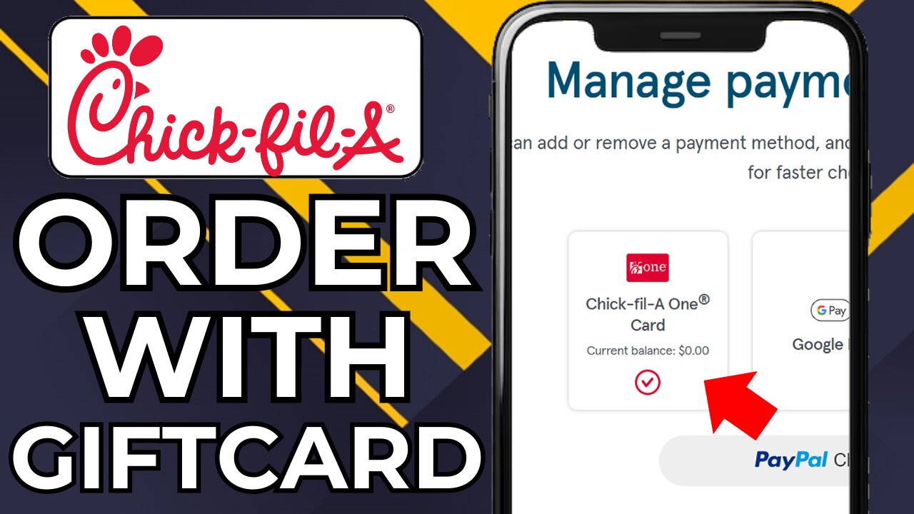 HOW TO ORDER ON CHICK FIL A APP WITH GIFT CARD