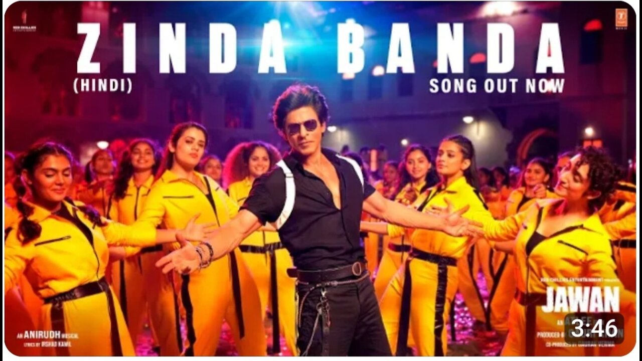 JAWAN: Zinda Banda (Hindi): Shah Rukh Khan |Atlee |Anirudh |Nayanthara |Vijay Sethupathi |Deepika