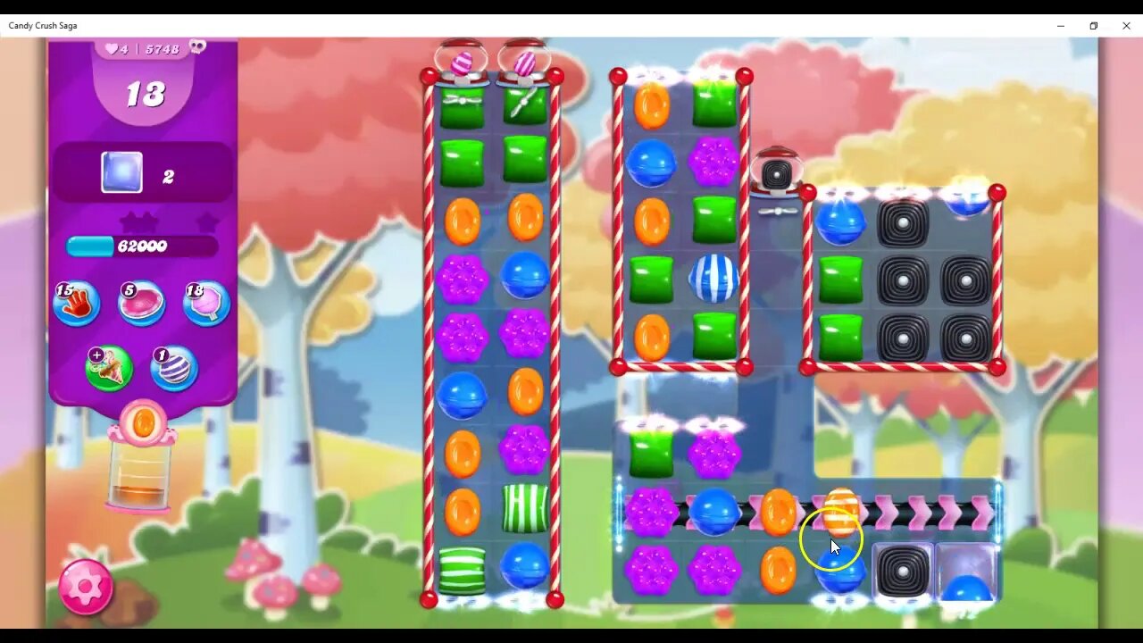 Candy Crush Level 5748 Talkthrough, 23 Moves 0 Boosters