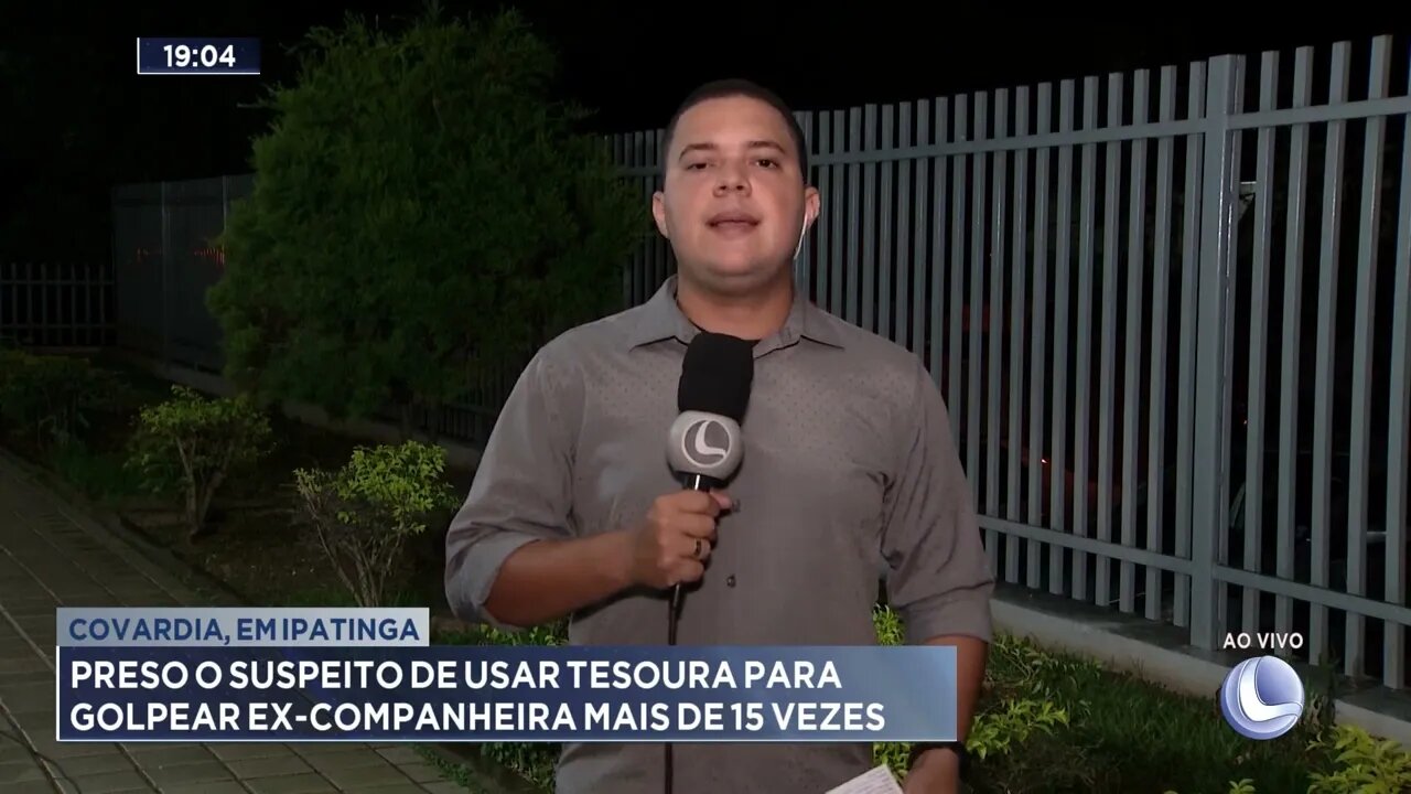 Preso em Belo Oriente o suspeito de usar uma tesoura para golpear ex mais de 15 vezes