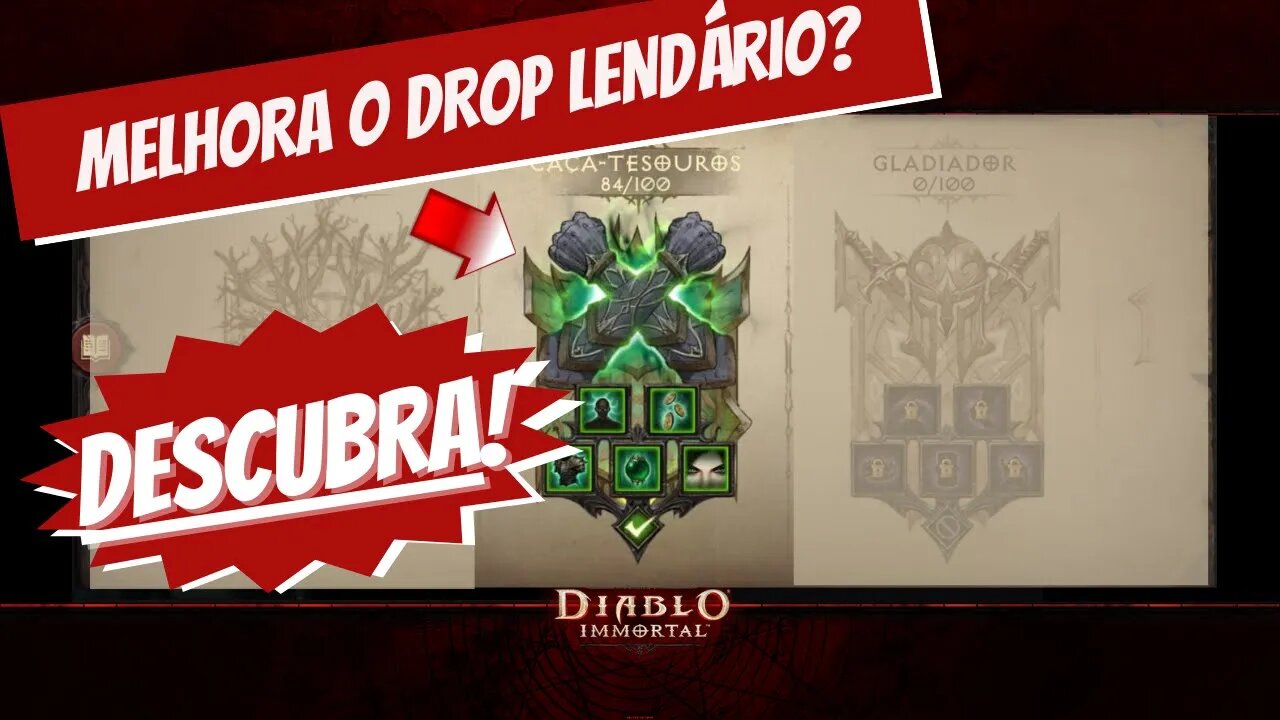 Diablo Immortal Arvore de Caça Tesouros Melhora Drop de Item Lendário?