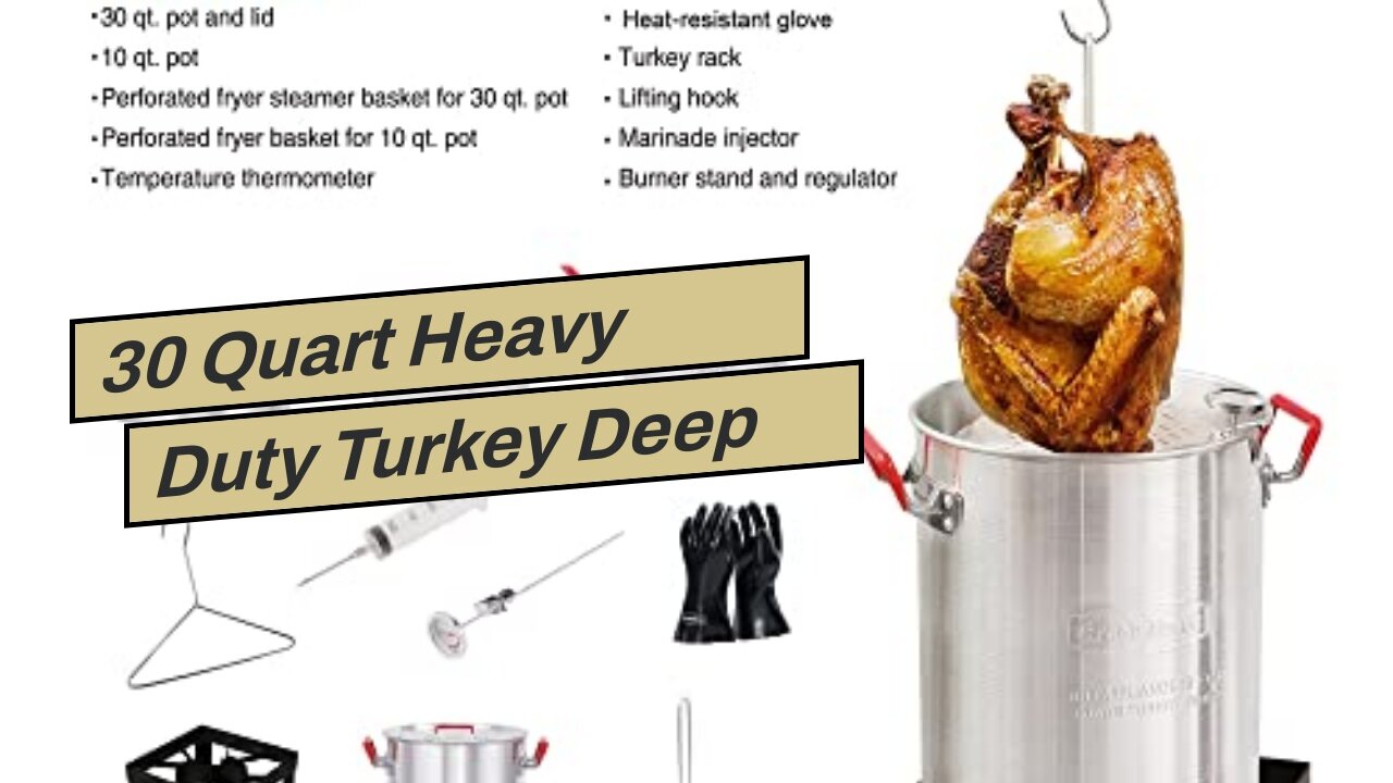 30 Quart Heavy Duty Turkey Deep Fryer Basket