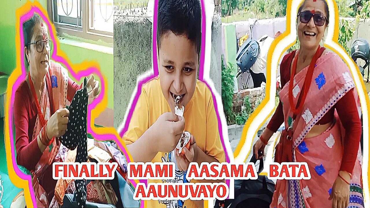 Finally mami aaunuvayo India bata nepal||mami le sabaiilai lyaunuvo gift||Saurab vlogs