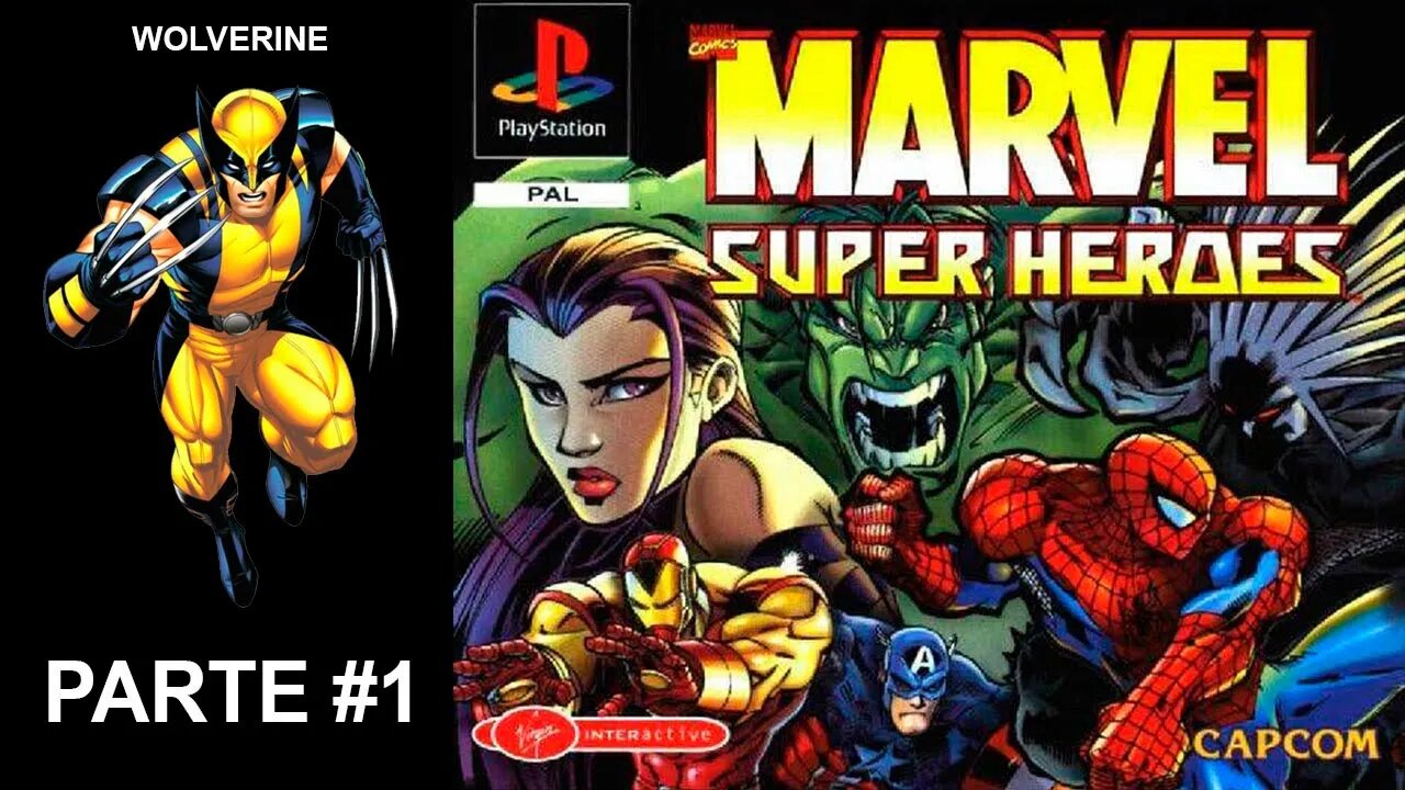 [PS1] - Marvel Super Heroes - [Parte 1] - Arcade Mode - [Wolverine] - Dificuldade Hard - [HD]