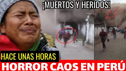 Terror deslizamiento del cerro Cruz desata pánico en Áncash , Perú 100 viviendas sepultadas.