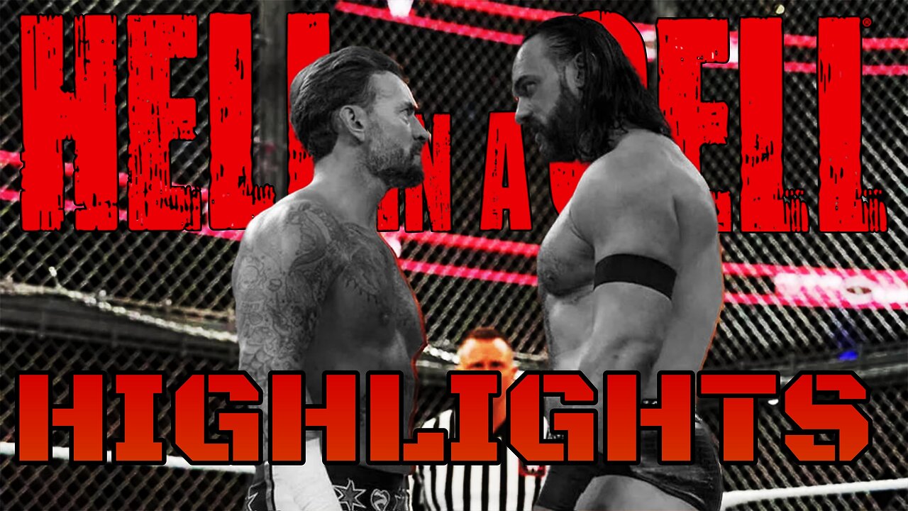 Cm Punk Vs Drew Mcintyre - Hell In A Cell Match - Bad Blood 2024 - Highlights.