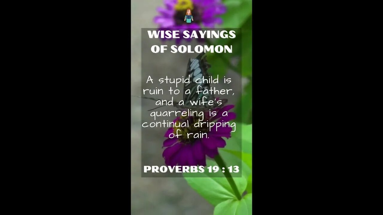 Proverbs 19:13 | NRSV Bible - Wise Sayings of Solomon