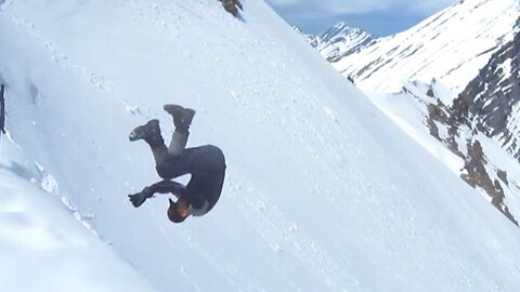 Cornice Front Flip - Mount Lawson - Kananaskis