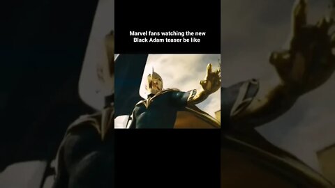 MARVEL FANS WATCHING THE BLACK ADAM TEASER #blackadam #dc #shorts