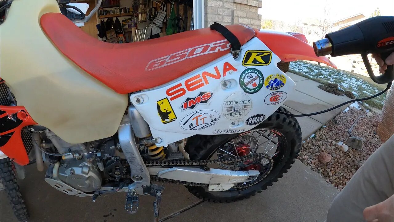 Honda XR650R cleaned up to get to Highland Cycles