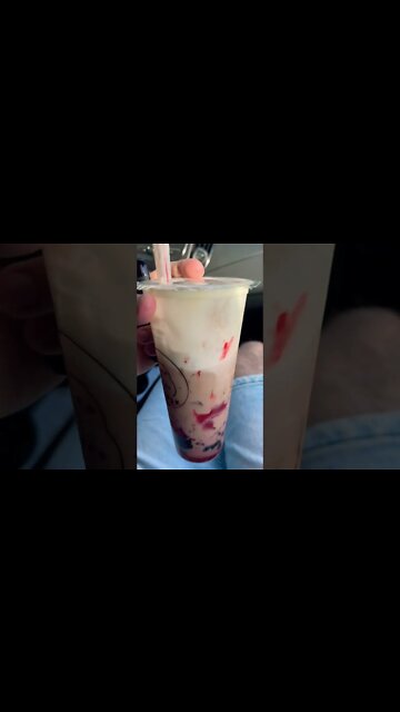 Strawberry Milk Tea with Boba