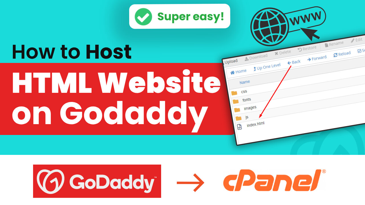 How to host html website on GoDaddy