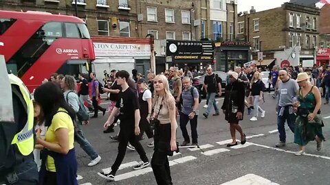 'Always look on the bright side of life' at Anti Vaccine Passport march