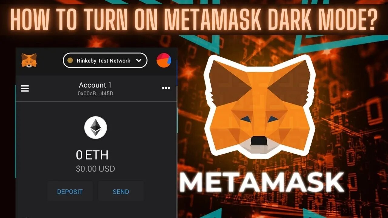 How To Turn On Metamask Dark Mode?