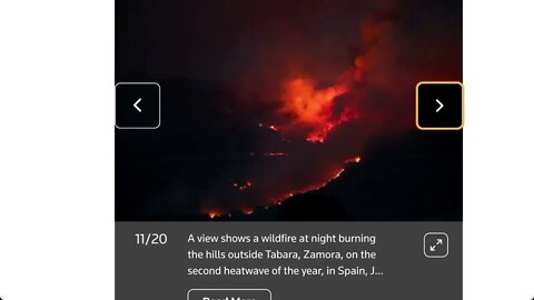 🟨 路透社 : 法國、西班牙、希臘和英國的消防員奮力控制大規模野火，而葡萄牙因熱浪導致1000多人死亡，英國首次達到40攝氏度 🟨