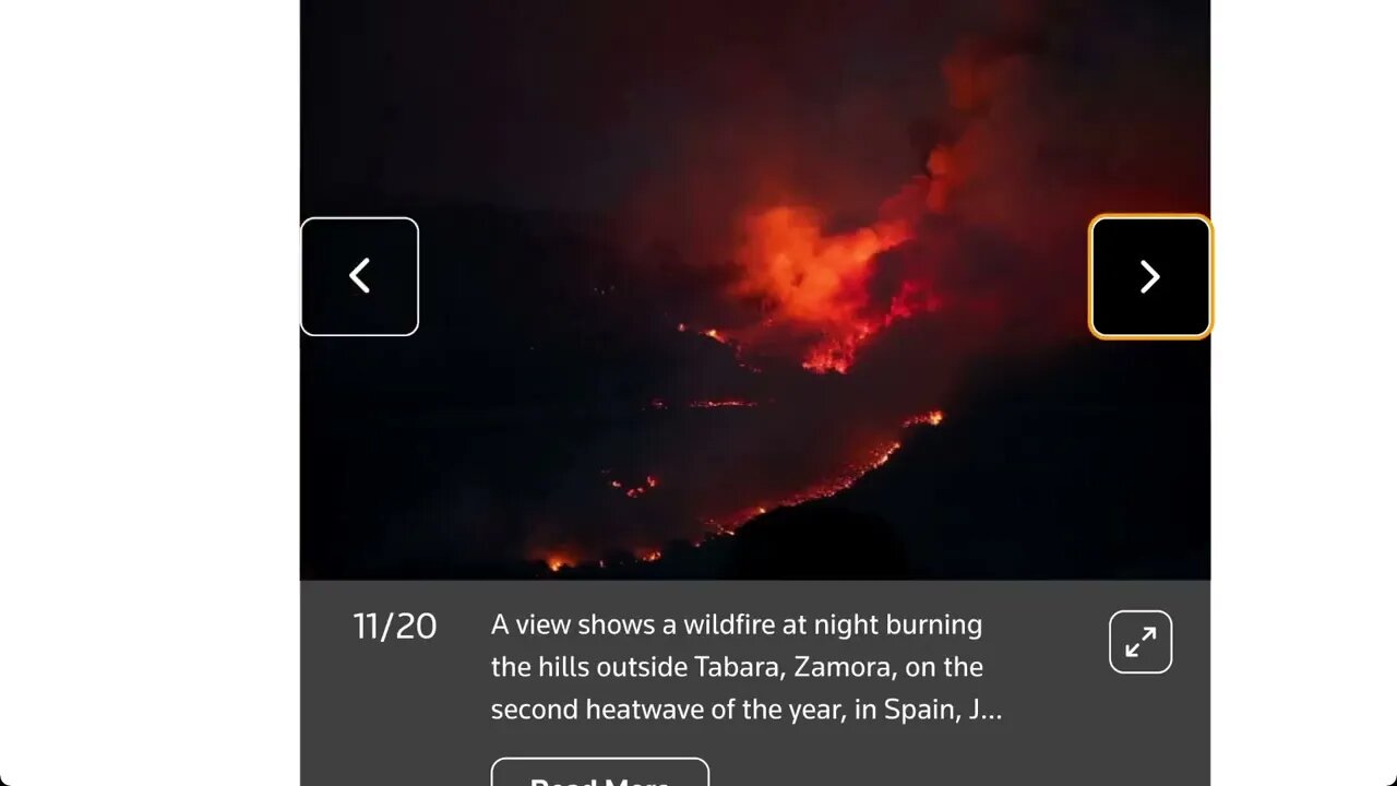 🟨 路透社 : 法國、西班牙、希臘和英國的消防員奮力控制大規模野火，而葡萄牙因熱浪導致1000多人死亡，英國首次達到40攝氏度 🟨