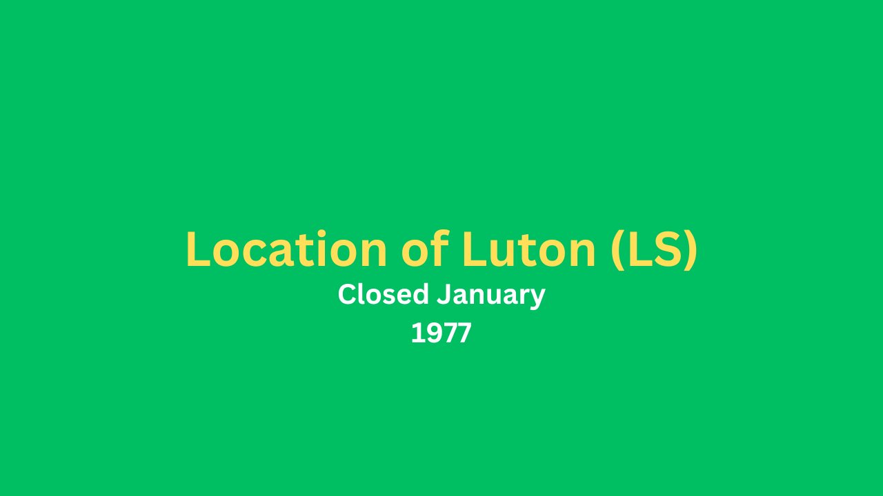 Location of Luton bus garage closed in January 1977.
