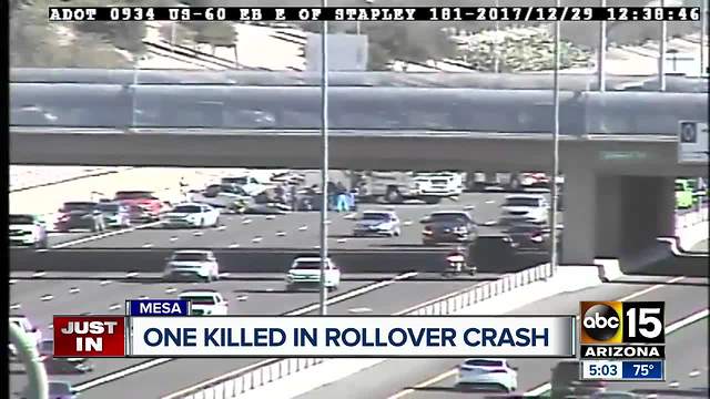 DPS: 1 dead in US 60 rollover in Mesa