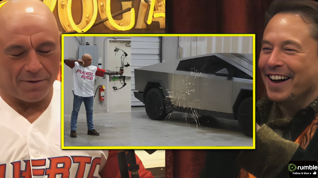 Joe Rogan Shoots Elon Musk's Cybertruck With An Arrow
