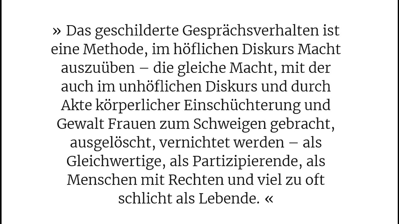 18.11.2022 Mansplaining, Machtsplaining.... Was macht das mit unserer Gesellschaft - Teil 1