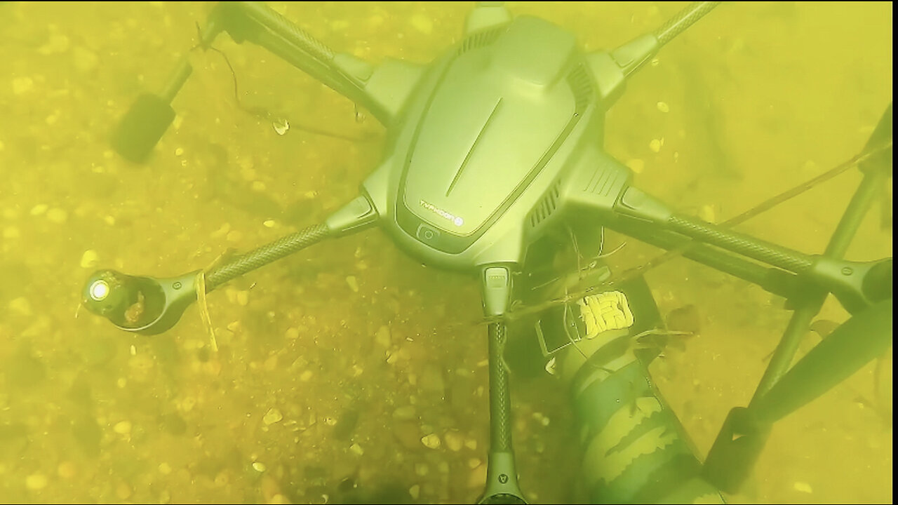 I found a crash drone under water